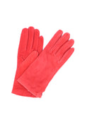 1019 Classic Suede Gloves Cashmere  Lined Red