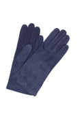 1019 Classic Suede Gloves Cashmere  Lined Navy