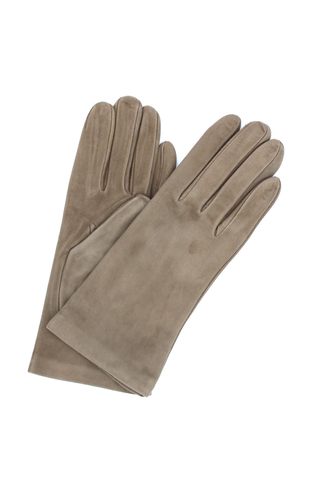 1019 Classic Suede Gloves Cashmere  Lined Taupe