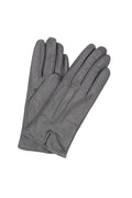 1922 Kid Leather Gloves Cashmere Lined Perf. Dark Grey