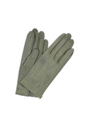 Kid Leather Gloves Unlined with Perforation Design Apple Green