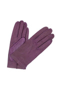 Kid Leather Gloves Unlined with Perforation Design Violet