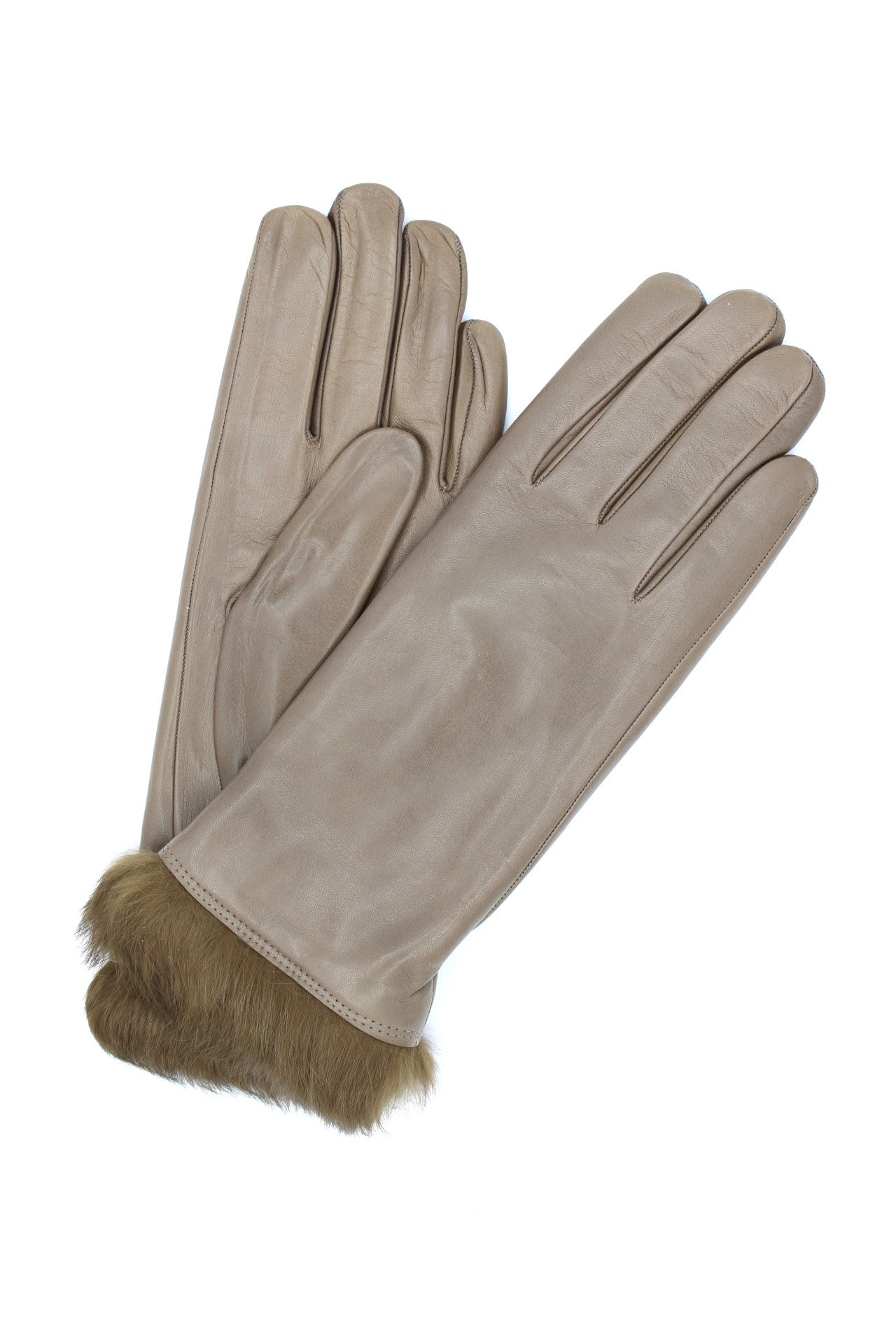 1036 Kid Leather Gloves Rabbit Fur Lined Mud