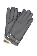 1311 Deer Skin Gloves Cashmere Lined with Belt Navy