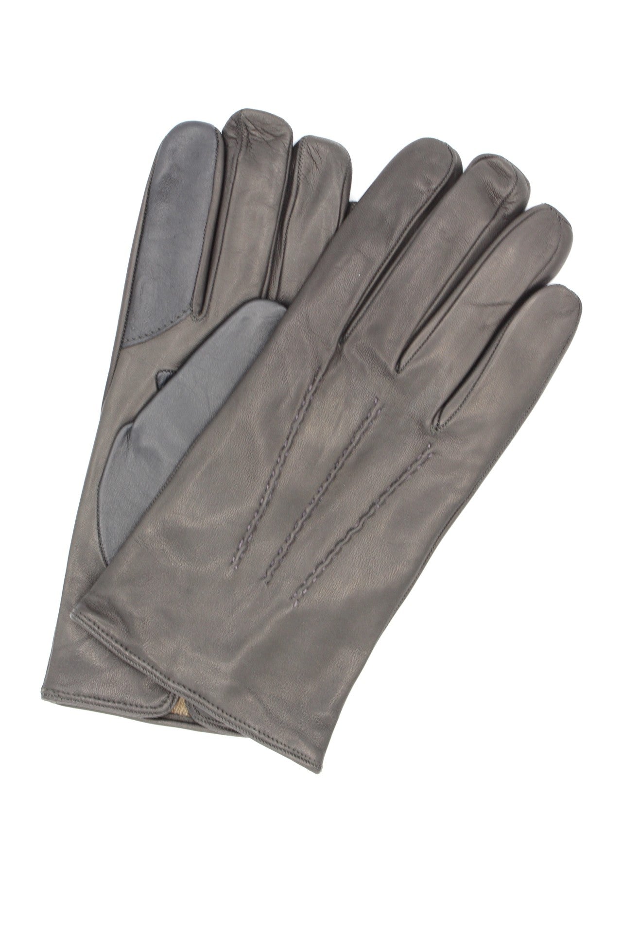 2016 Kid Leather Man Cashmere Lined Touch Screen Grey