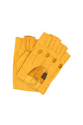 1304  Driving Kid Leather Half-Finger Mustard