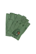 1304  Driving Kid Leather Half-Finger Dark Green