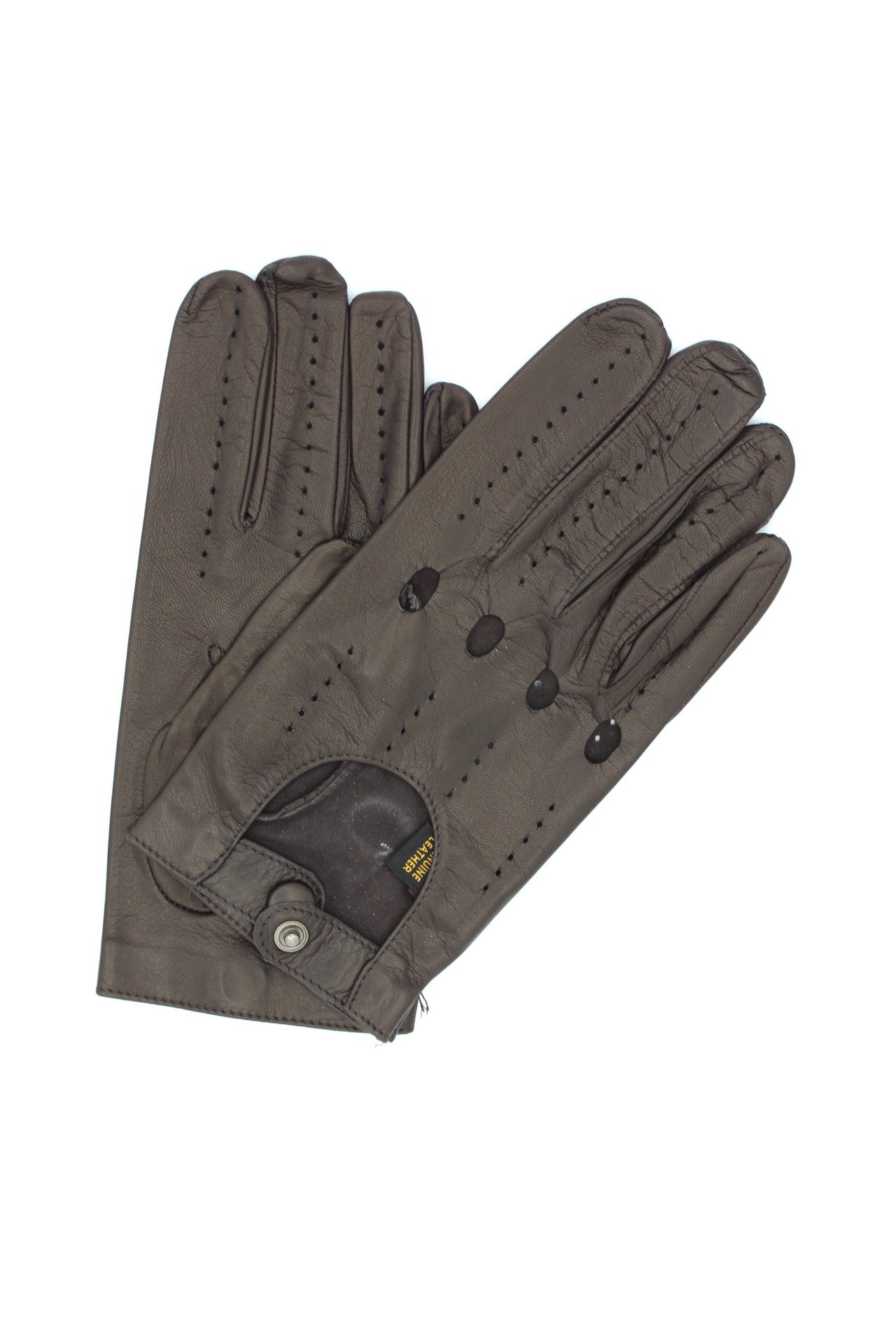 1307 Driving Kid Leather Full Finger D.Brown