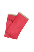 Fingerless Kid Leather Cashmere Lined RED11