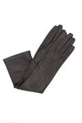 1644 Kid Leather Gloves Silk Lined Elbow Length Black