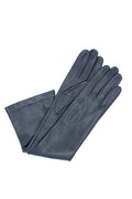1644 Kid Leather Gloves Silk Lined Elbow Length Navy