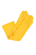 1644 Kid Leather Gloves Silk Lined Elbow Length Mustard