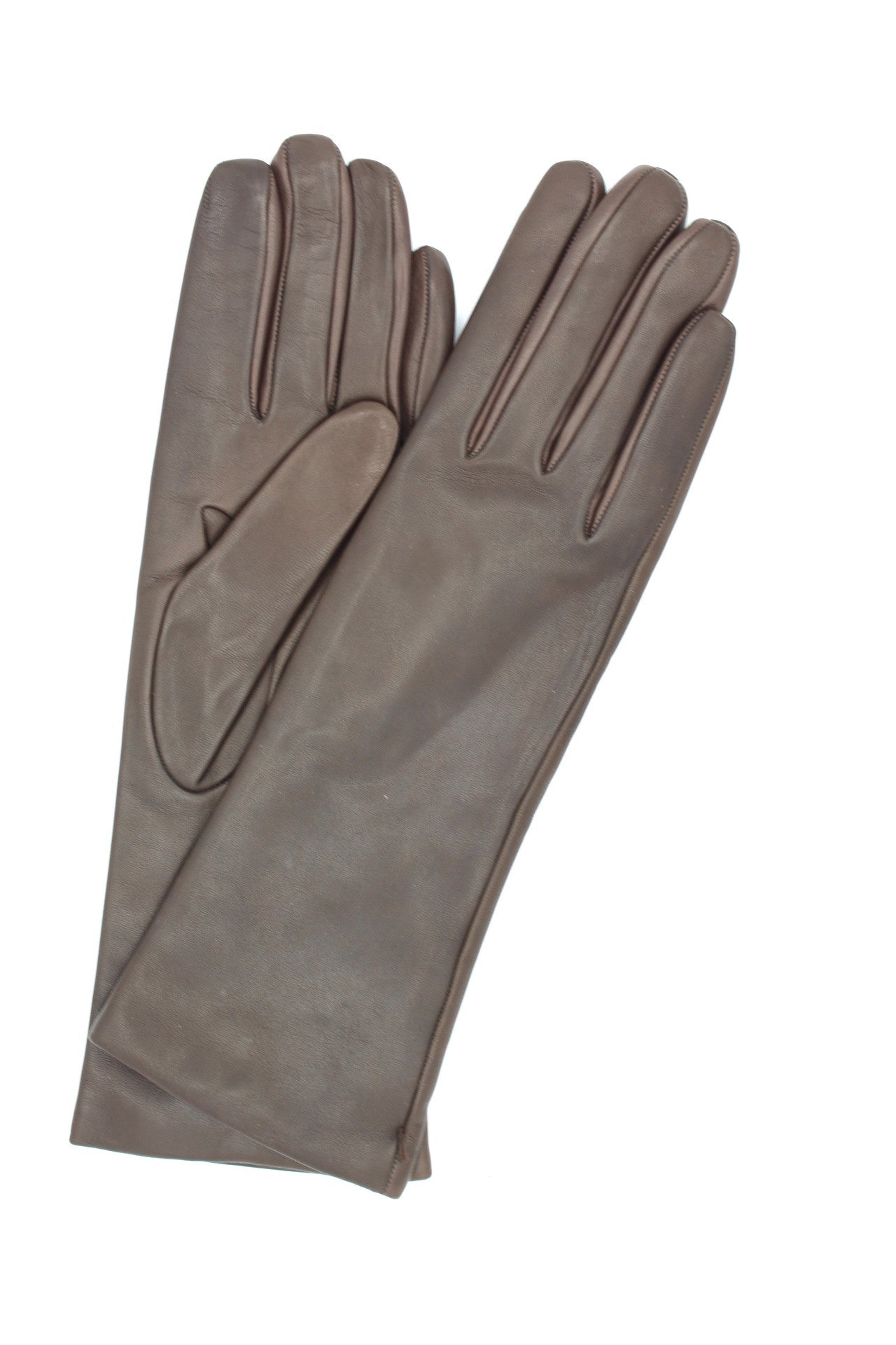 1012 Kid Leather Gloves Cashmere Lined D.Brown