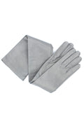1009 Kid Leather Opera Gloves  Silk Lined Pearl Grey