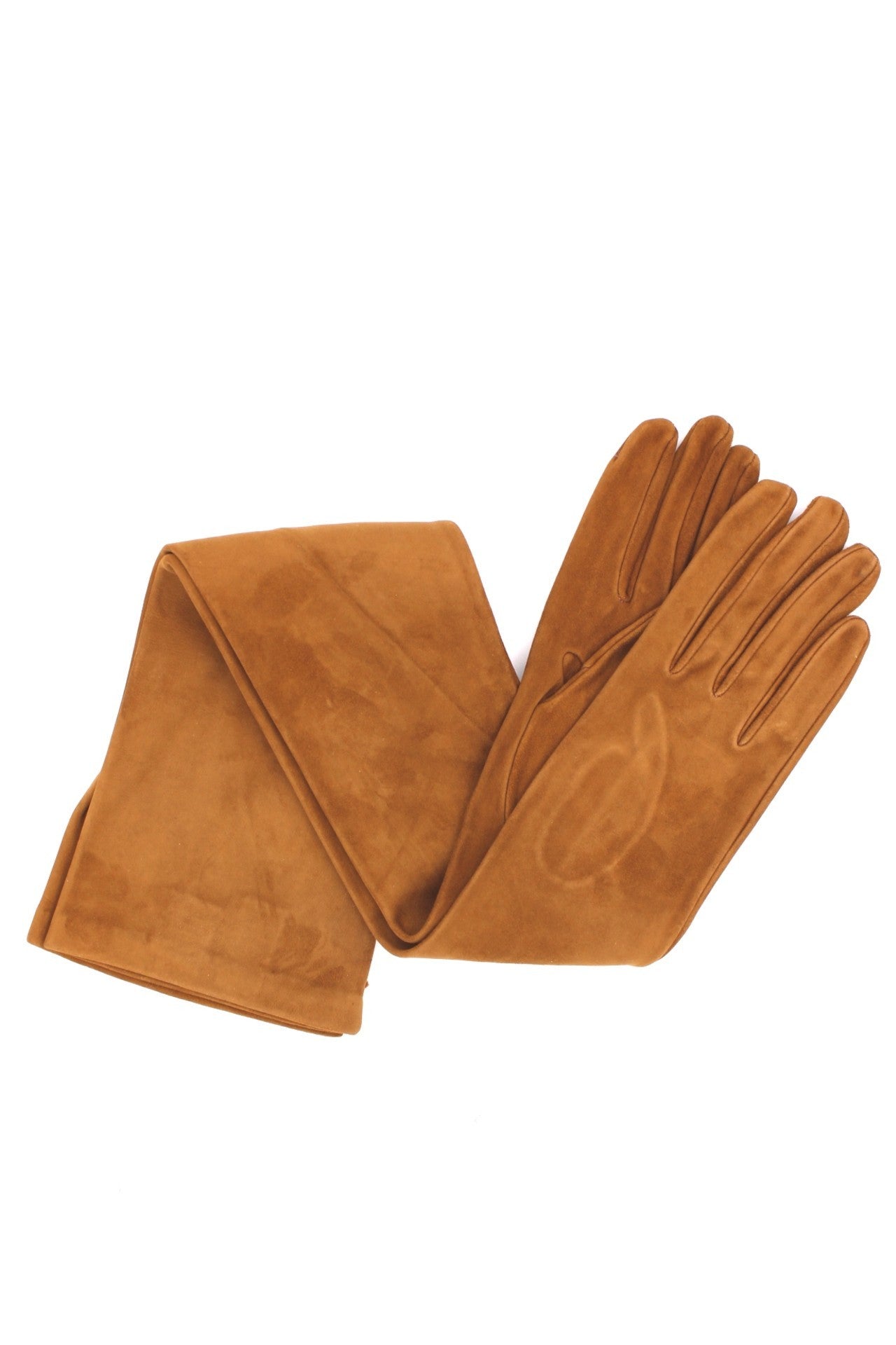 1010 Suede Opera Glove  Silk Lined Tan