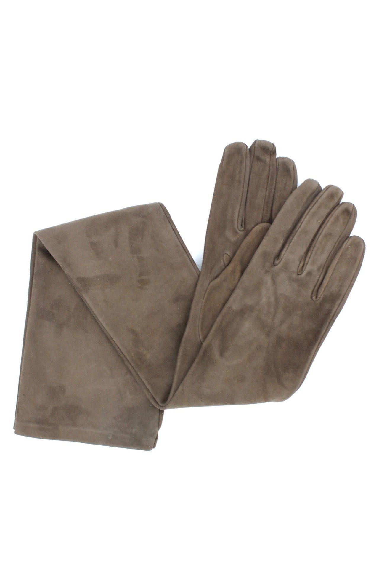 1010 Suede Opera Glove  Silk Lined Mud