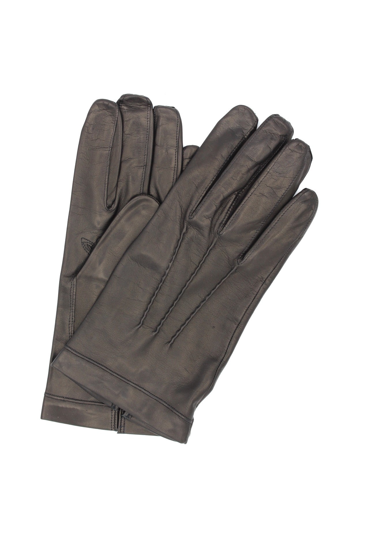 sermoneta glovesスエード本革　黒手袋（内側カシミア） Sermoneta Gloves 1292 Classic Kid Leather Gloves Silk Lined Men