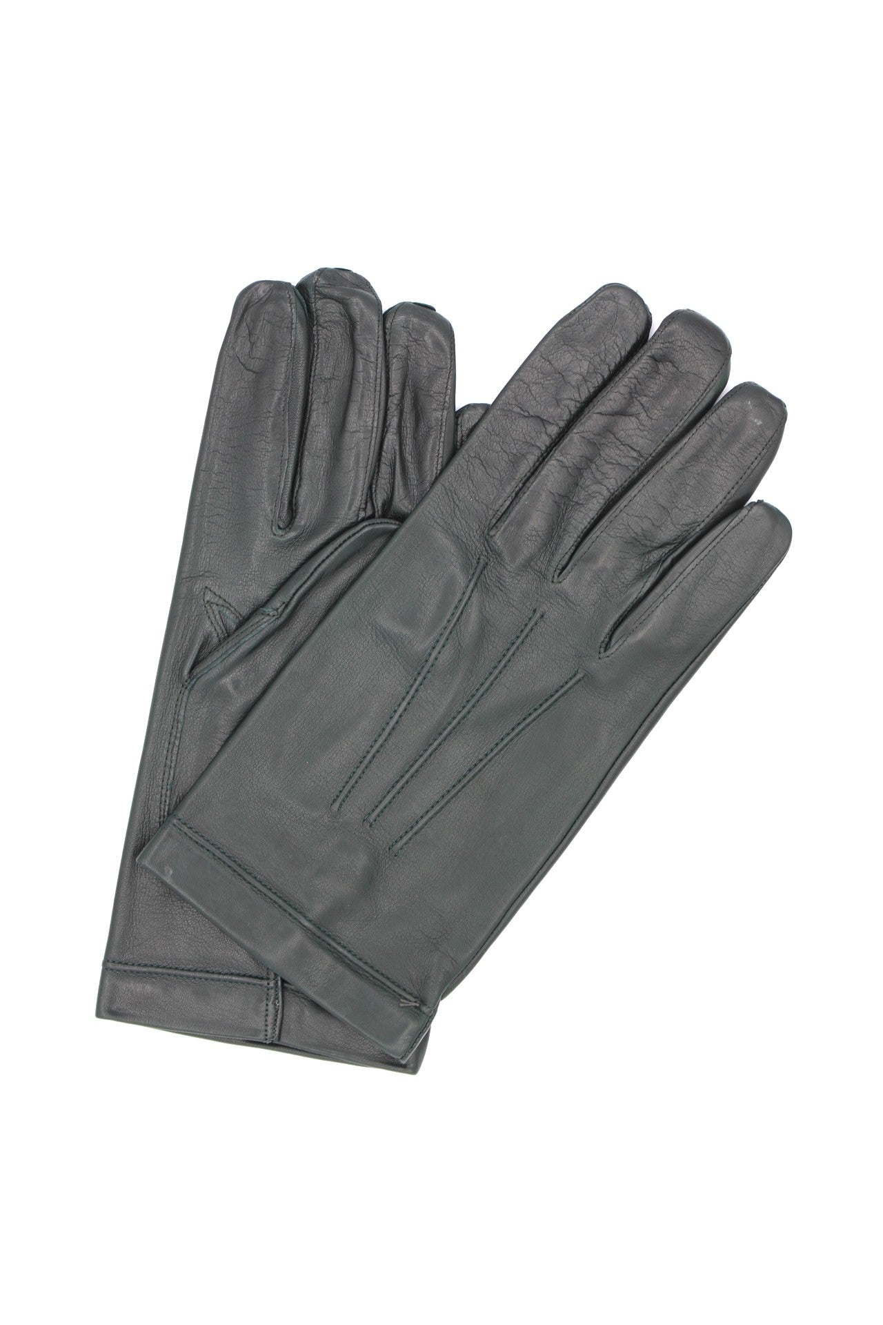 1292 Classic Kid Leather Gloves Silk Lined Dark Green