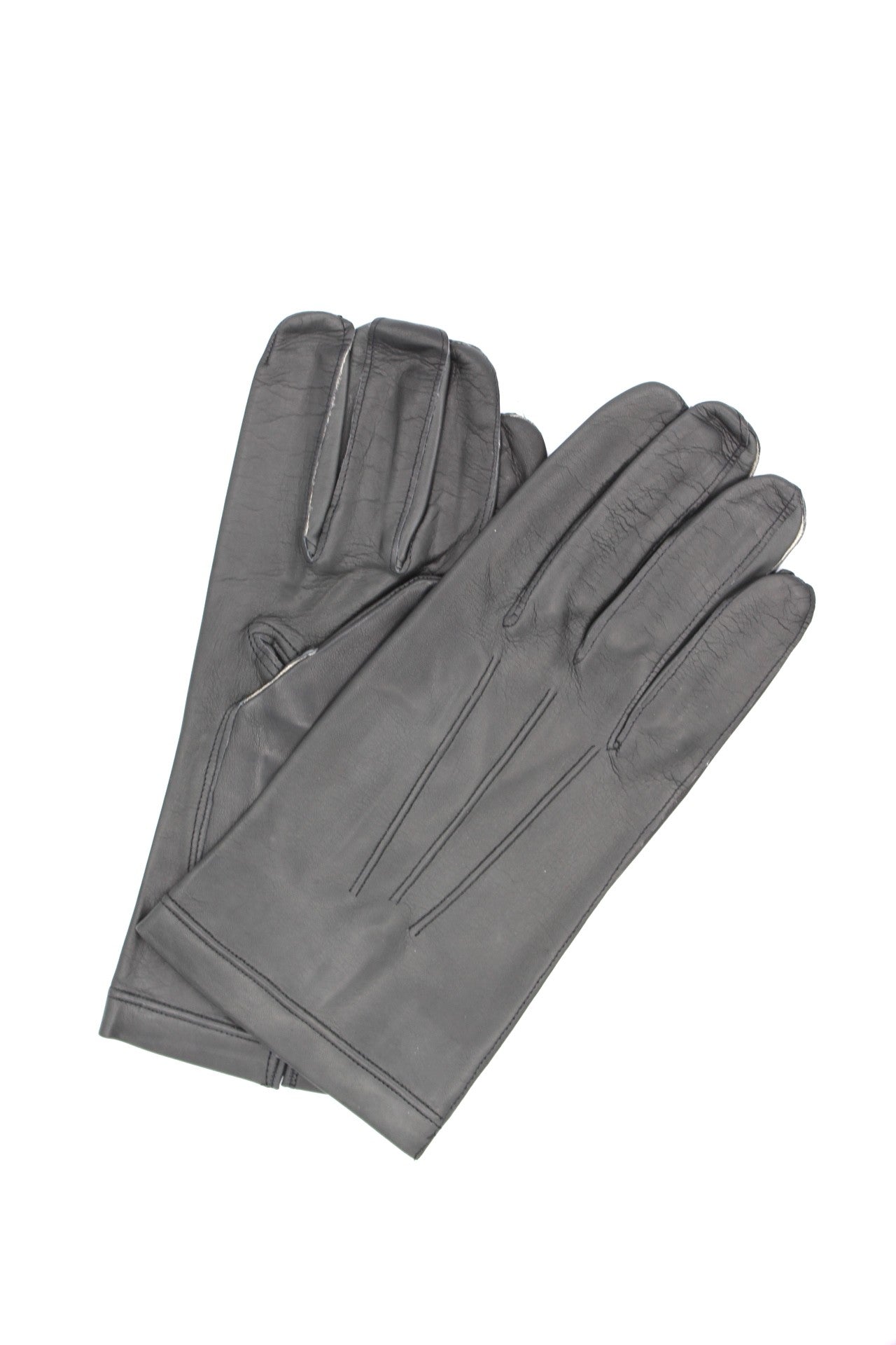 1292 Classic Kid Leather Gloves Silk Lined Grey