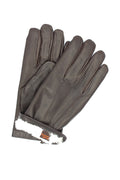 1296 Classic Kid Leather Gloves Rabbit Fur Lined D.Brown