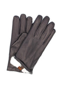 1296 Classic Kid Leather Gloves Rabbit Fur Lined Navy