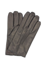 1294 Classic Kid Leather Man Gloves Cashmere Lined Black