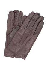 1294 Classic Kid Leather Man Gloves Cashmere Lined Bordeaux