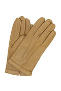 1294 Classic Kid Leather Man Gloves Cashmere Lined Camel