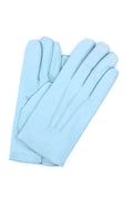 1294 Classic Kid Leather Man Gloves Cashmere Lined Celeste