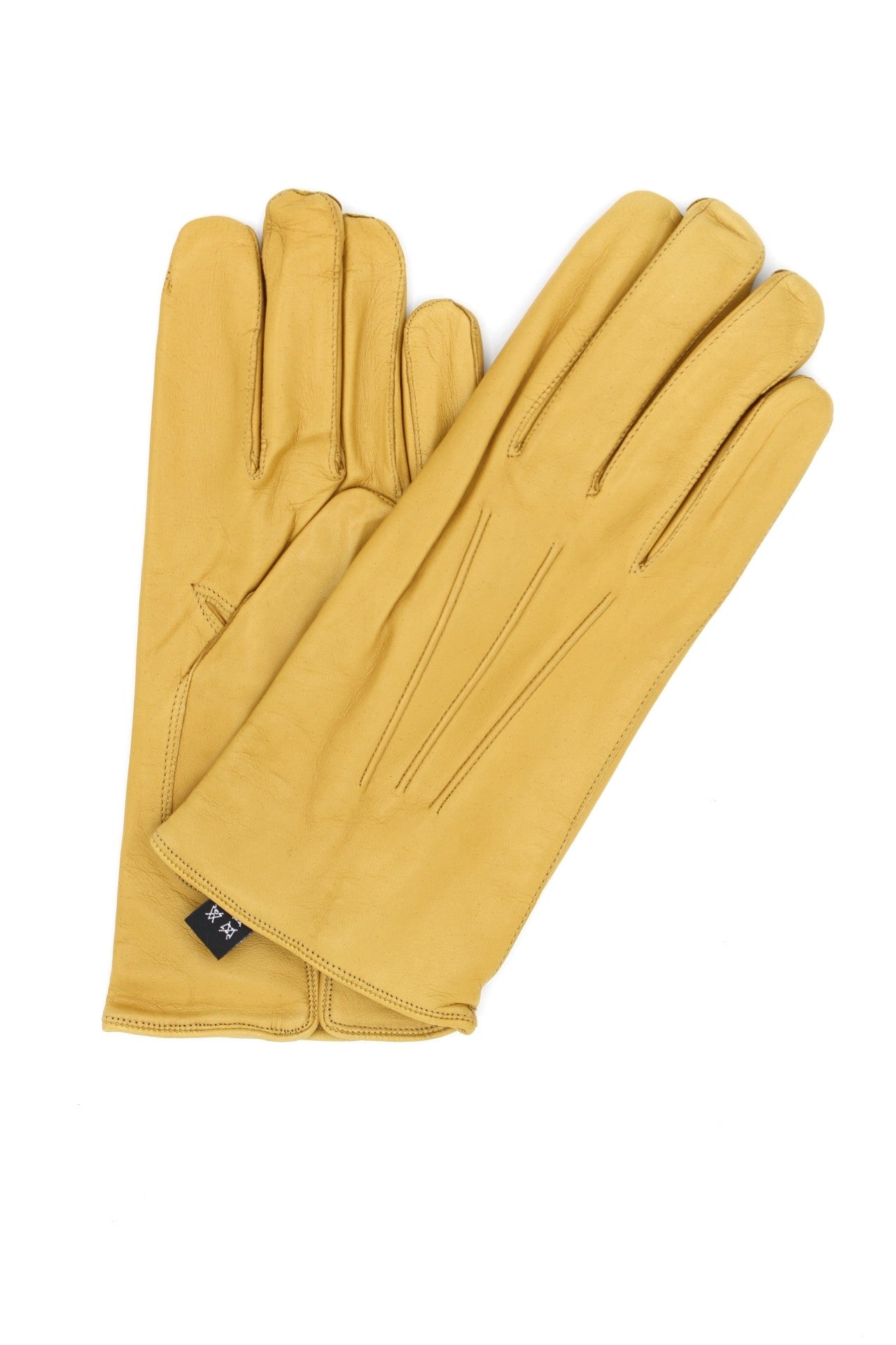 1294 Classic Kid Leather Man Gloves Cashmere Lined Cookie
