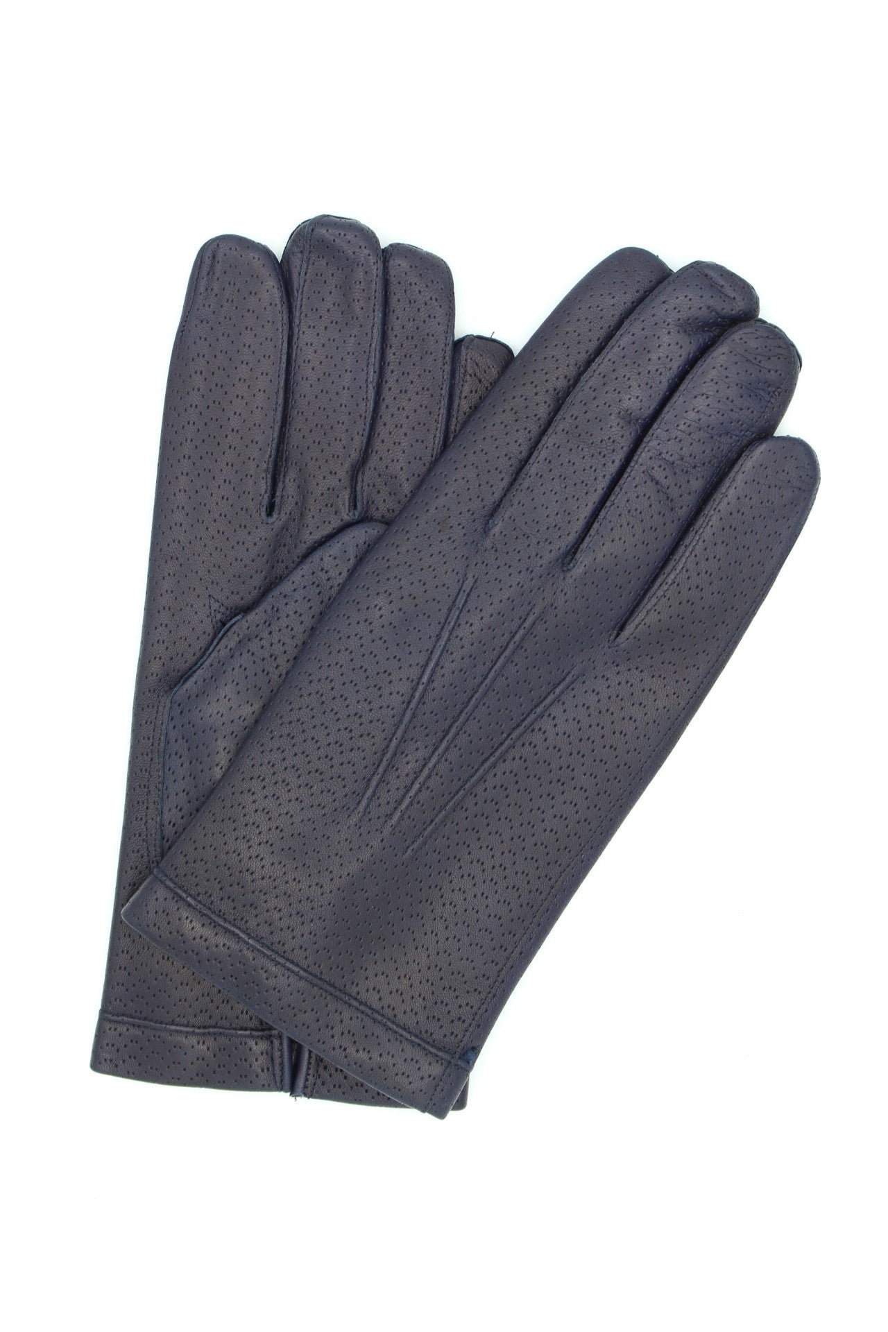 1921 Kid Leather Gloves Unlined Perf. Navy