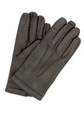 1921 Kid Leather Gloves Unlined Perf. D.Brown