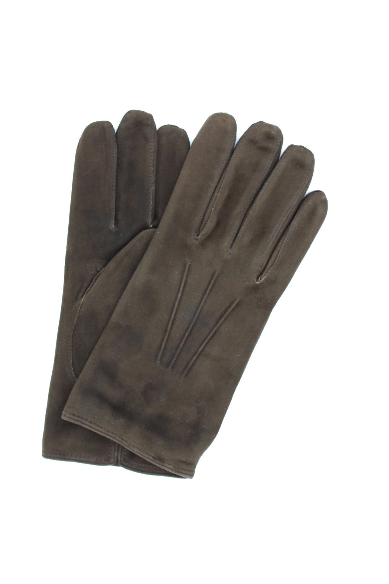 1298 Suede Gloves Cashmere Lined D.Brown