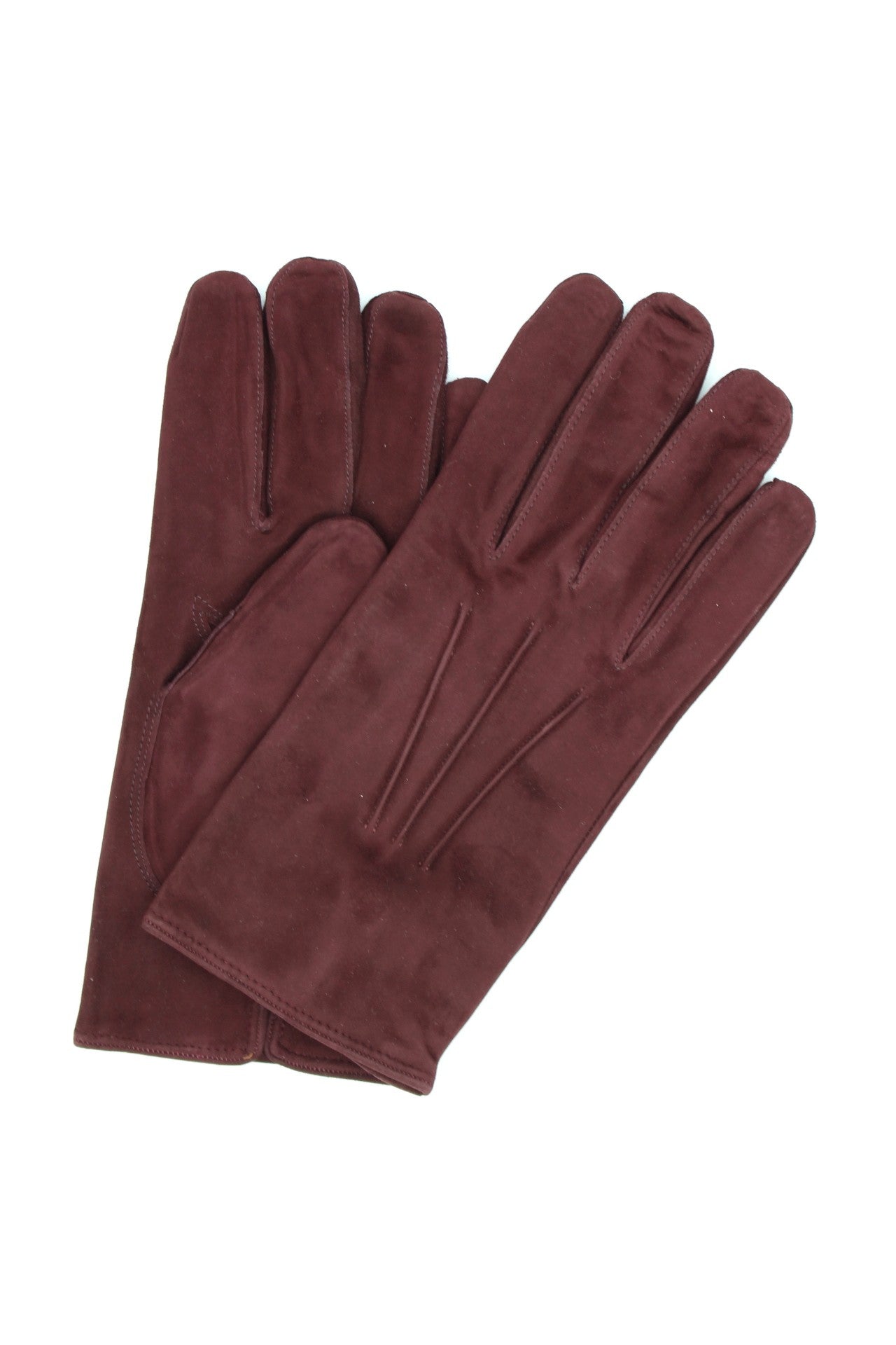 1298 Suede Gloves Cashmere Lined Bordeaux