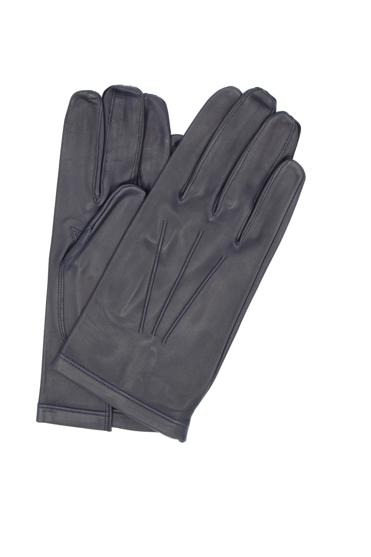 Sermoneta Gloves 1290 Classic Kid Leather Gloves Unlined Men Black