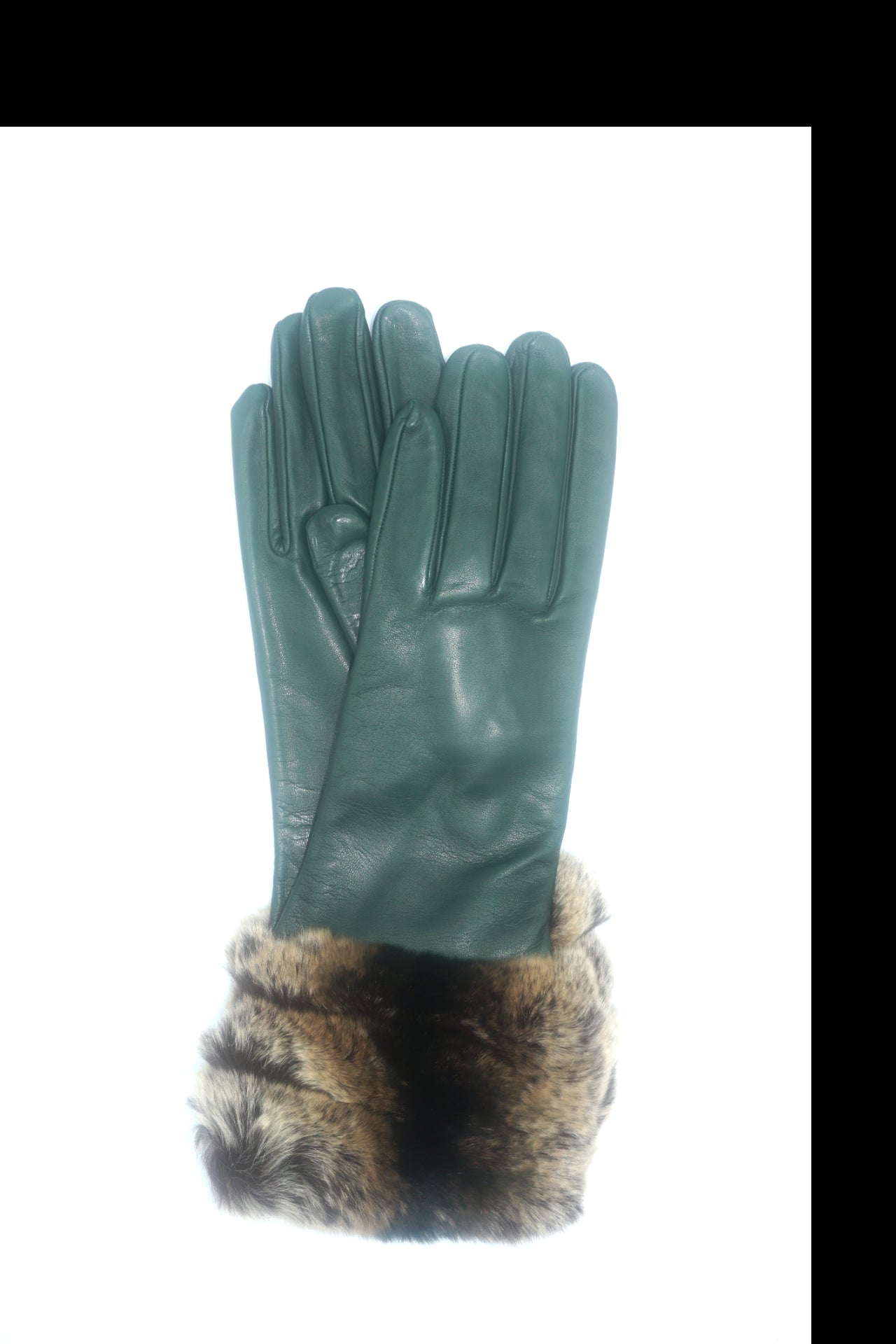 1876 Kid Leather Cashmere Lined Orylag On Wrist Me D. Green