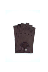 1029 Half Finger Kid Leather Driving Gloves Unlin. Bordeaux