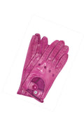 1028 Full Finger Kid Leather Driving Gloves Unlin. Magenta