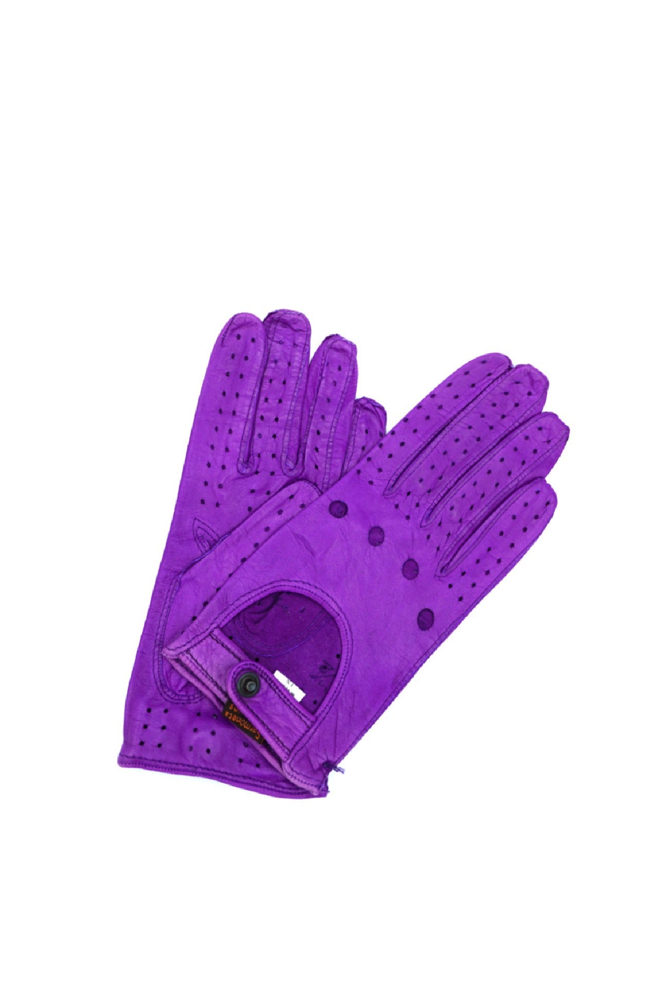 1028 Full Finger Kid Leather Driving Gloves Unlin. Violet