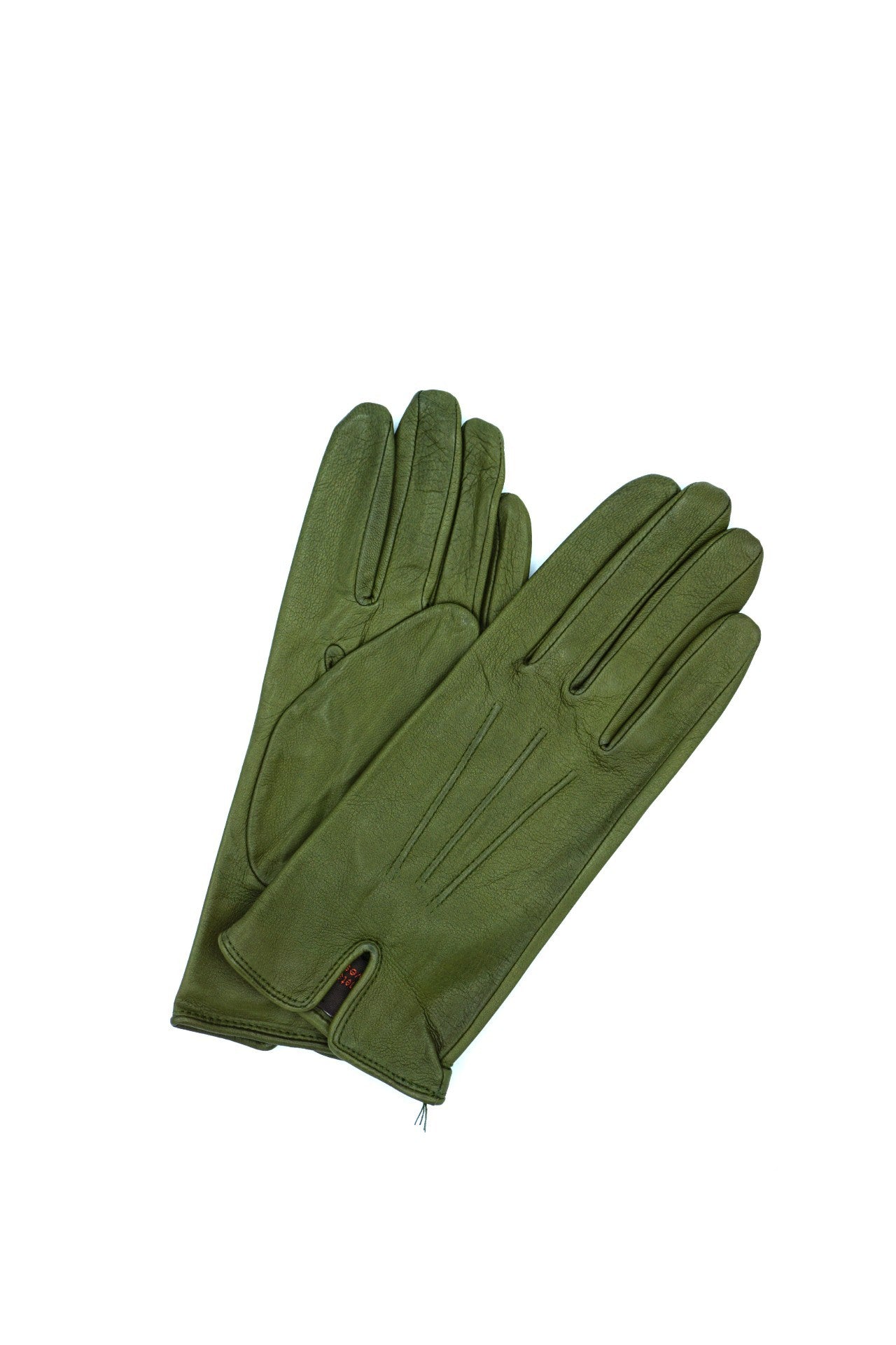 1949 Kid Leather Wrist Length Tashina Lined Green Olive