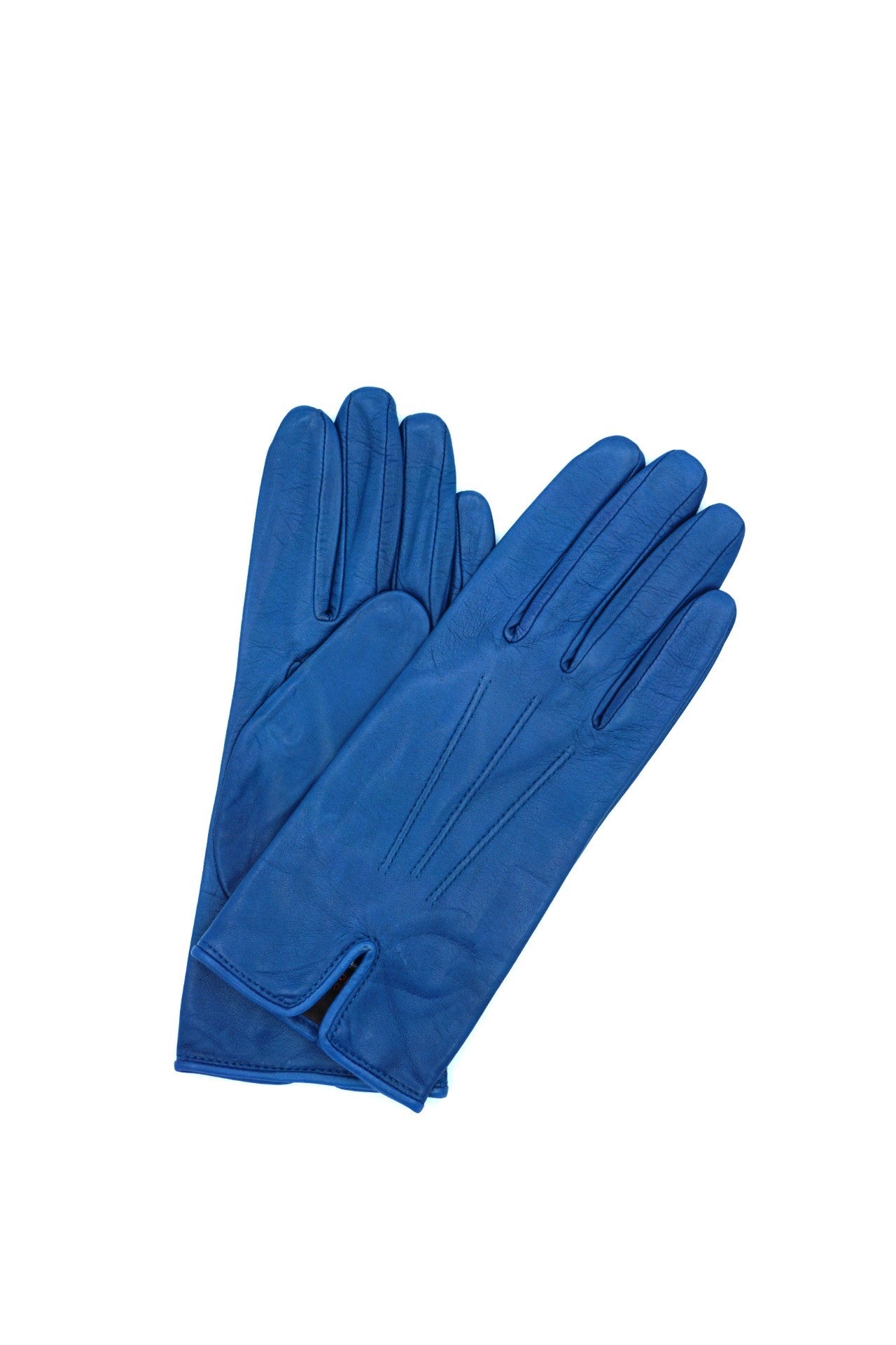1949 Kid Leather Wrist Length Tashina Lined Brigt Blue