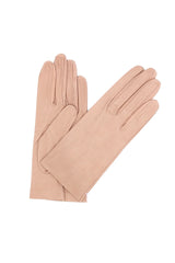 1002 Classic Kid Leather Gloves Silk Lined Nude