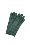 1151 Kid Leather Cashmere Lined Quilted On Top D.Green