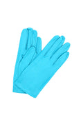 1002 Classic Kid Leather Gloves Silk Lined Turquoise