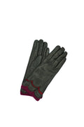 1756 Leather Gloves Cashmere Lined D.Brown-Bordeaux
