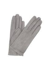 1002 Classic Kid Leather Gloves Silk Lined Medium Grey