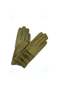 1751 Kid Leather Gloves Cashmere Lined 3 Bow D. Taupe