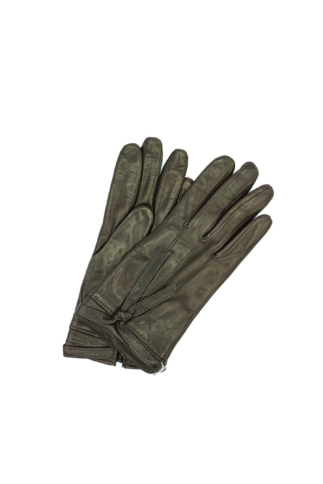 1674 Kid Leather Cashmere Lined Wrist Length D.Brown