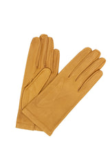 1002 Classic Kid Leather Gloves Silk Lined Camel