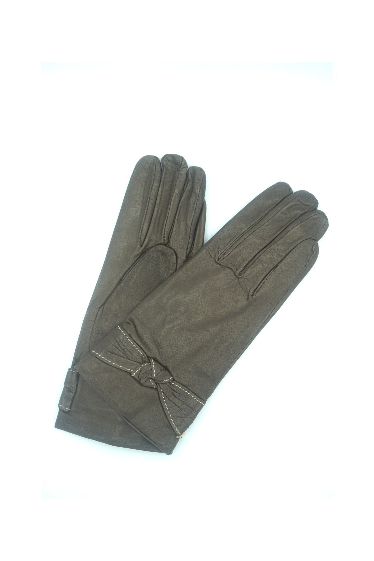 1664 Kid Leather Cashmere Lined Wrist Length Mud